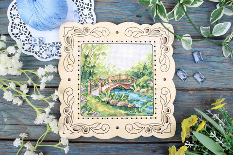 Cross Stitch Embroidery Kit, Colours of Summer Multicolor Design, 11 x 11 cm, MP Studia, DIY Craft Set for Beginners and Advanced Crafters
