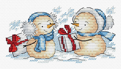 Cross Stitch Embroidery Kit for Beginners, Surprise Design, MP Studia Multicolor Set with Fabric, Threads, Needle, Chart and Instructions