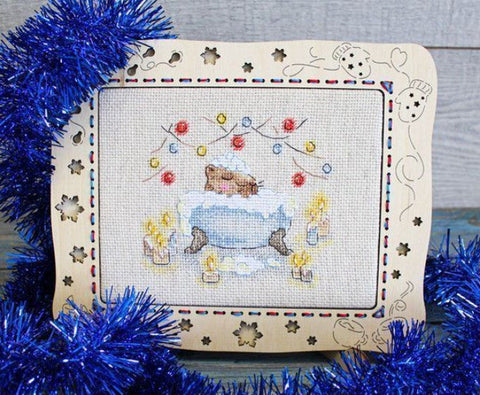 Cross Stitch Kit “Let the World Wait” with Canvas, Cotton Threads, Needle, Pattern & Instructions by MP Studia