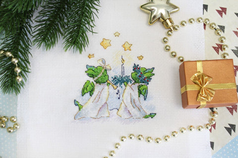 Starry Night Cross Stitch Kit, Van Gogh Design, Aida Canvas, Cotton Threads, Needle and Pattern, MP Studia, Beginner Friendly