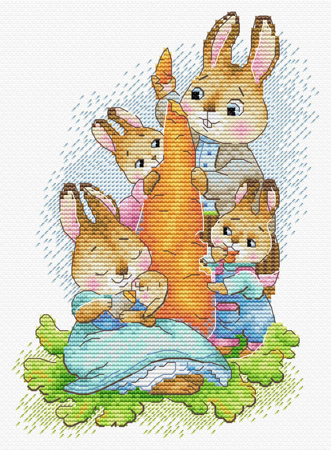 Cross Stitch Kit Picnic Theme, Complete Set for Beginners and Advanced Crafters, MP Studia, Wall Decor Project