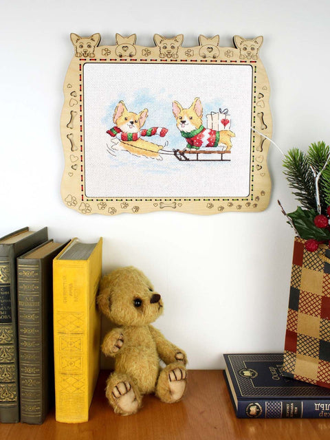Cross Stitch Embroidery Kit “We’ll Be on Time,” MP Studia, 12×20 cm, Home Decor Craft Project