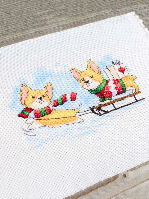 Cross Stitch Embroidery Kit “We’ll Be on Time,” MP Studia, 12×20 cm, Home Decor Craft Project