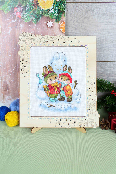 Cross Stitch Embroidery Kit “Couldn’t Resist” by MP Studia, Complete DIY Kit with Instructions, Modern Romantic Wall Decor Project