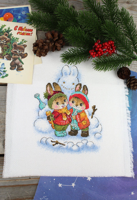 Cross Stitch Embroidery Kit “Couldn’t Resist” by MP Studia, Complete DIY Kit with Instructions, Modern Romantic Wall Decor Project