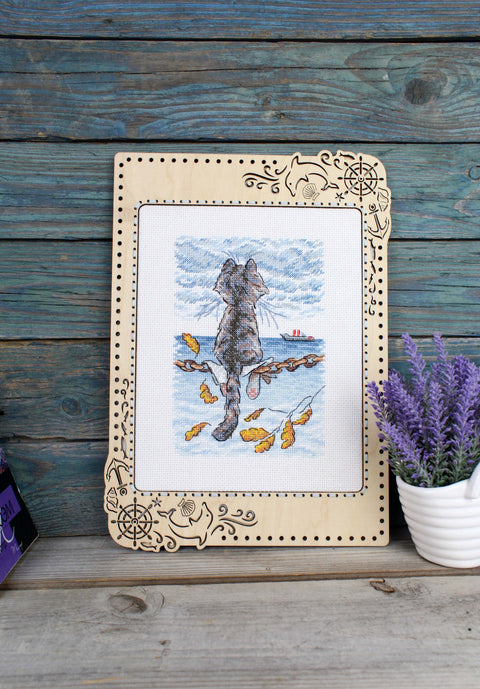 Cross Stitch Kit “Melancholy” 18 x 13 cm, MP Studia, Calm Decorative Embroidery Design for Framing