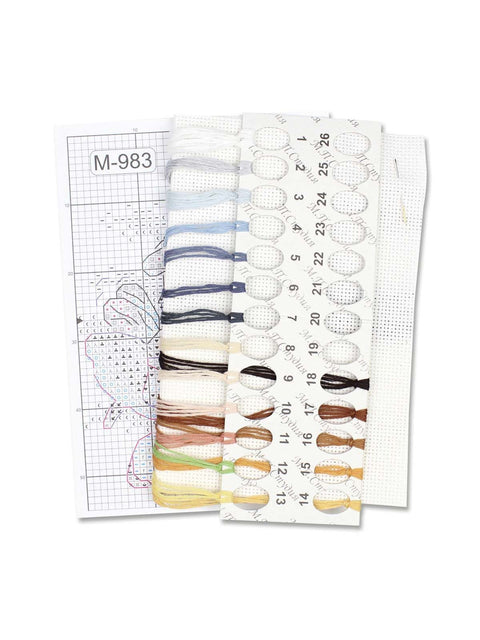 Cross Stitch Kit Kitchen Magic Fairy Kitchen Design, MP Studia, 10x11 cm, 14-Count White Canvas, 18-Color Kirov Floss
