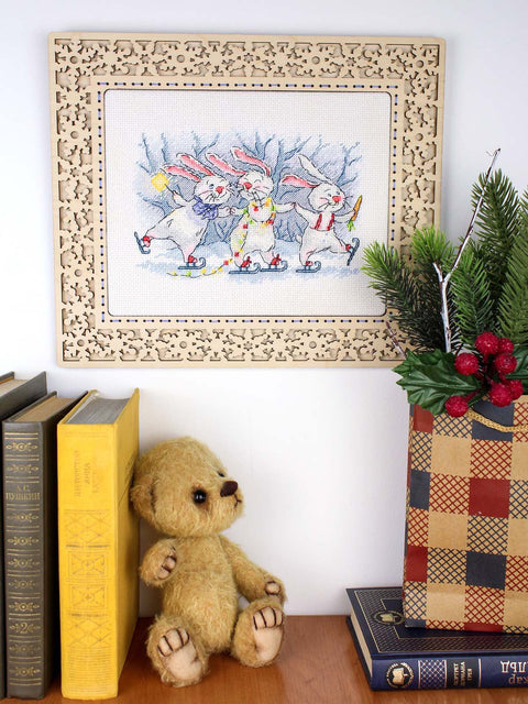 Cross Stitch Kit Festive Round Dance, MP Studia, Multicolor, 13 × 20 cm, Canvas, Threads, Needle and Pattern