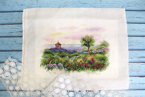 Cross Stitch Kit with Chersonesus Panorama, Aida Canvas, Cotton Threads, Needle and Chart by MP Studia