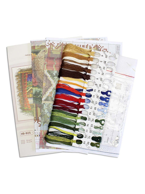 Cross Stitch Kit Quiet Evening Design, 20 x 25 cm, for Beginners and Advanced, MP Studia Wall Decor