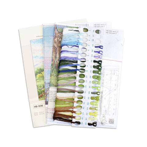 Deer Cross Stitch Embroidery Kit, 20×16 cm, MP Studia, Wall Decor Craft Project, Beginner-Friendly Needlework Set