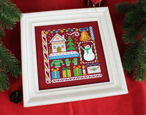 New Year Cross Stitch Kit, Mini Sampler with Fabric, Threads, Needle and Instructions, MP Studia, Beginner-Friendly Holiday Project