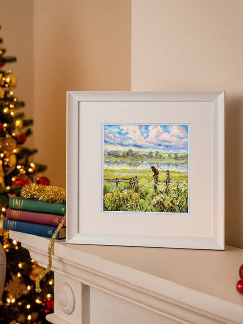 Cross Stitch Embroidery Kit Summer Pastoral Landscape, MP Studia, 22 x 20 cm, 37-Color Gamma Floss, Cotton Canvas