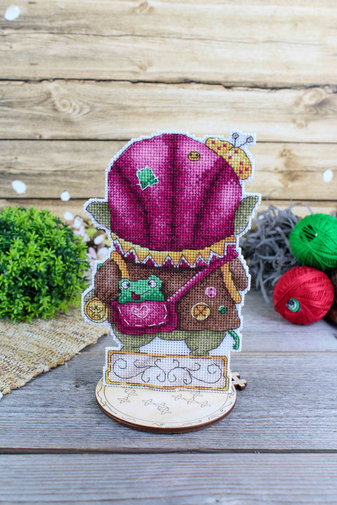 Cross Stitch Kit, Lord of Toads Fantasy Nature Design, MP Studia, Canvas, Cotton Threads, Needle and Instructions