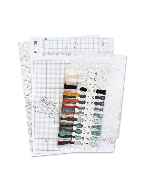 Cross Stitch Kit with Chef Design, 20 x 13 cm, MP Studia, 14 Count Plastic Canvas, 23-Color Floss, Needle and Patterns