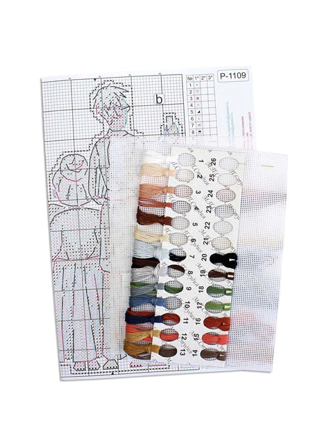 Cross Stitch Embroidery Kit for Teachers, MP Studia, 18×10 cm, Compact Decorative Craft Project for Beginners and Advanced Stitchers