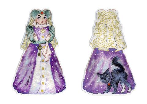 Cross Stitch Embroidery Kit with “Stepmother” Motif, 16 × 10 cm, MP Studia, Beginner-Friendly Craft Project
