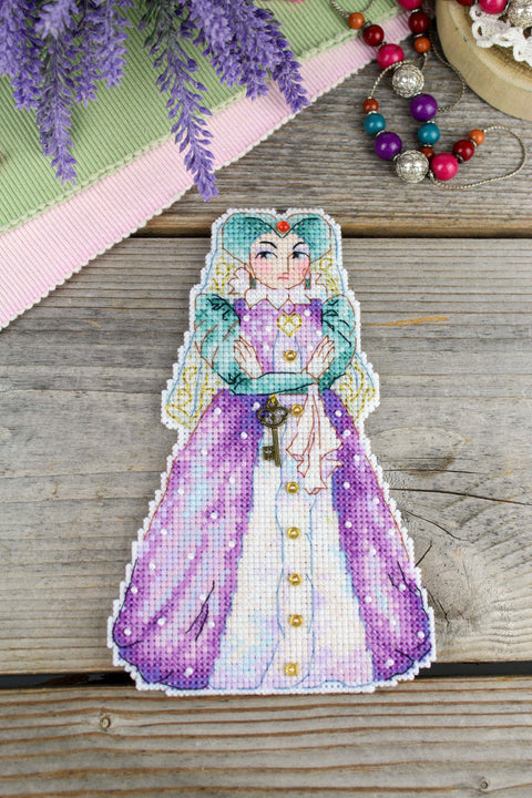 Cross Stitch Embroidery Kit with “Stepmother” Motif, 16 × 10 cm, MP Studia, Beginner-Friendly Craft Project
