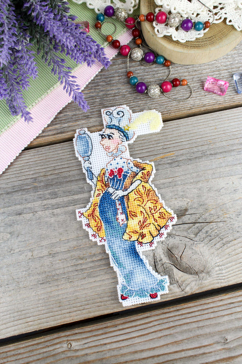 Cross Stitch Kit “Second Sister” Portrait Design, 16 × 8 cm, MP Studia, Beginner-Friendly Embroidery Project