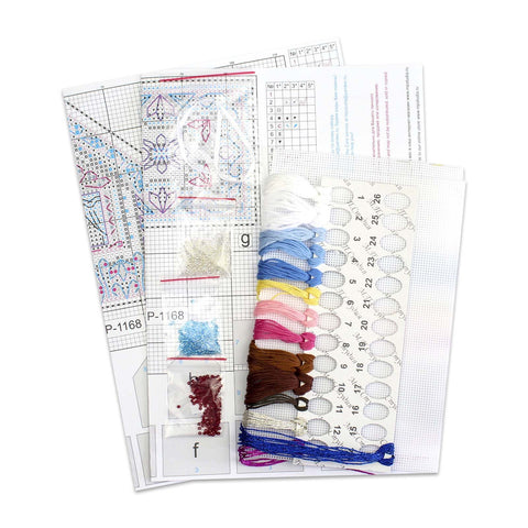 3D Cross Stitch House Kit, MP Studia, Compact Decorative Toy, Finished Size 6 × 9 × 8 cm