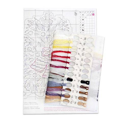 Cross Stitch Kit, New Year's Hedgehog Design, 12×8 cm, MP Studia, Winter Embroidery Project for Beginners and Advanced Crafters