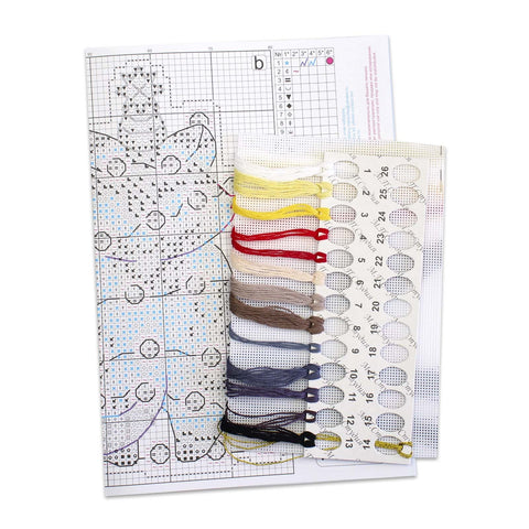 Cross Stitch Kit with New Year Raccoon Design, MP Studia, 12×7 cm Winter Needlepoint Craft Project