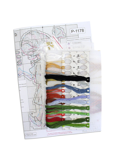 Cross Stitch Embroidery Kit Buratino Design, MP Studia, 16 × 11 cm, Beginner-Friendly Needlework Set, Framing Project
