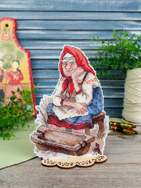 Cross Stitch Embroidery Kit “Left With Nothing,” 19 x 13 cm, MP Studia, 26-Color Threads, Plastic Canvas, Pattern & Needle
