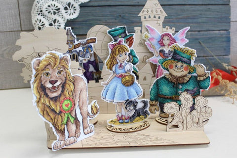 Lion Cross Stitch Kit with Aida Canvas and Cotton Floss, MP Studia, Multicolor Embroidery Pattern, Beginner-Friendly Craft Set