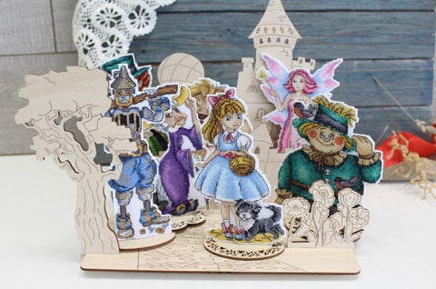 Woodcutter Cross Stitch Embroidery Kit, MP Studia, Aida Fabric, Mercerized Cotton Threads, Complete Set, Earth Tones