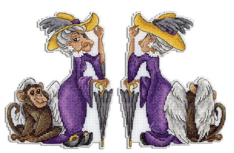 Cross Stitch Embroidery Kit with Pattern and Threads, Floral Motif, Aida Fabric, MP Studia, Multicolor, Beginner Friendly
