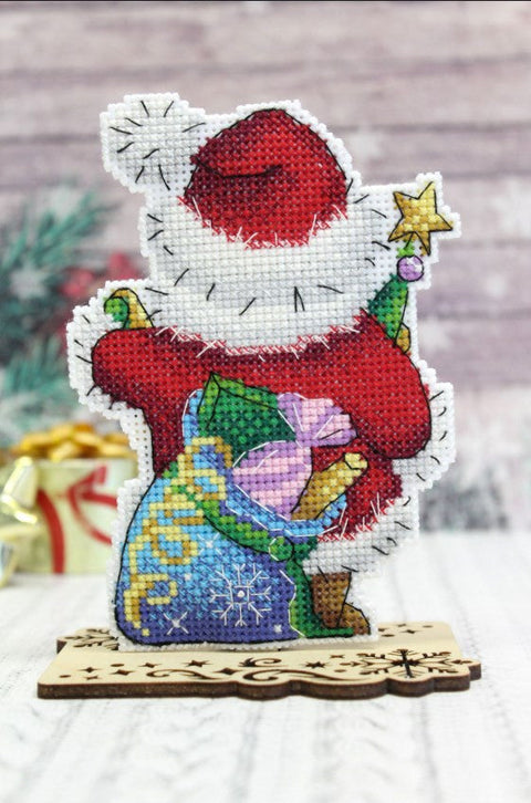 Cross Stitch Kit with Pattern and Threads, Festive Decorative Embroidery Set, MP Studia