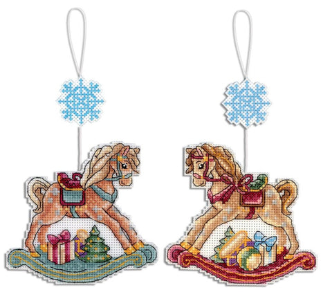 Horse Cross Stitch Kit, MP Studia Embroidery Set with Canvas, Threads, Needle and Clear Pattern for Beginners and Advanced Crafters