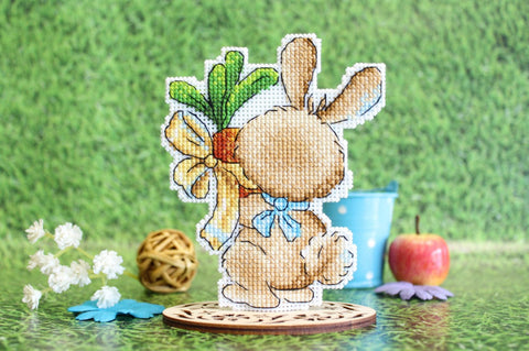 Cat Cross Stitch Kit with Fluffy Cat Design, MP Studia, Cotton Aida Fabric, Embroidery Threads, Needle and Instructions