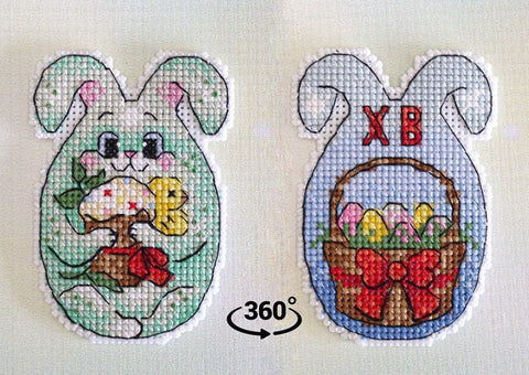 Cross Stitch Kit with Easter Cake Design, MP Studia, Aida Fabric, Cotton Threads, Beginner-Friendly Spring Home Decor DIY Set