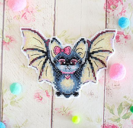 Cross Stitch Kit Flying Lady Embroidery Design, MP Studia, Cotton Aida Canvas, Multicolor Threads, Beginner-Friendly Pattern