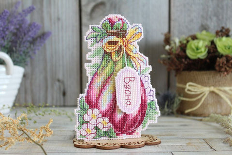 MP Studia Spring Cross Stitch Embroidery Kit, “Scent of Spring” Design, Beginner-Friendly Craft Set for Decorative Interiors