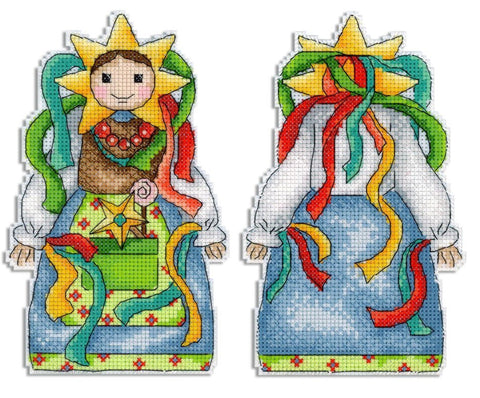 Cross Stitch Kit with Spring Celebration Theme, Seasonal Home Decor, MP Studia