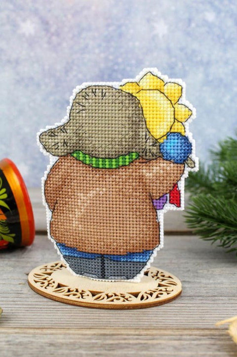 Kids Cross Stitch Kit with Fun Children's Design, MP Studia, Colorful Beginner Craft Set for Creative Handwork