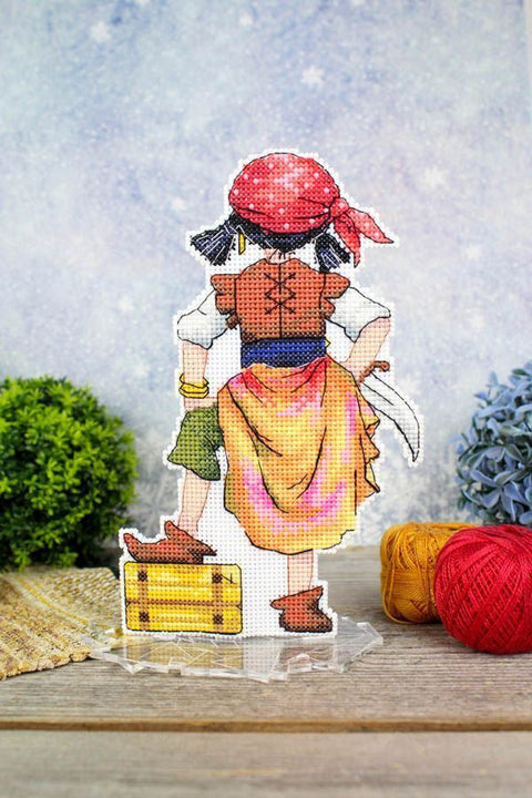Cross Stitch Embroidery Kit with Playful Motif, MP Studia, Multicolor 100% Cotton Aida Fabric and Threads, Beginner Friendly