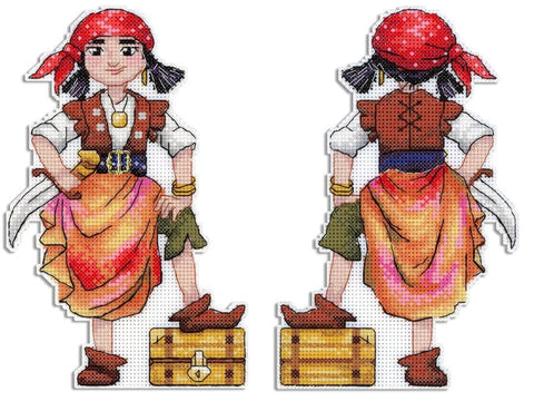 Cross Stitch Embroidery Kit with Playful Motif, MP Studia, Multicolor 100% Cotton Aida Fabric and Threads, Beginner Friendly