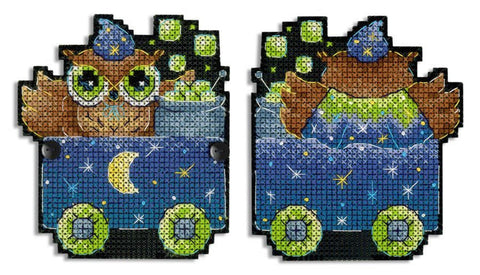 Cross Stitch Kit Magic Carriage Fairy Tale Design, MP Studia, Aida Canvas, Cotton Floss, Needle, Chart and Instructions