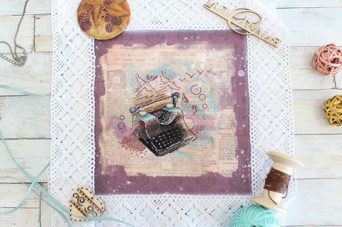 Cross Stitch Kit “I’m Writing to You…” Full Set, Multicolor Embroidery Kit by MP Studia, Beginner-Friendly Home Decor Craft