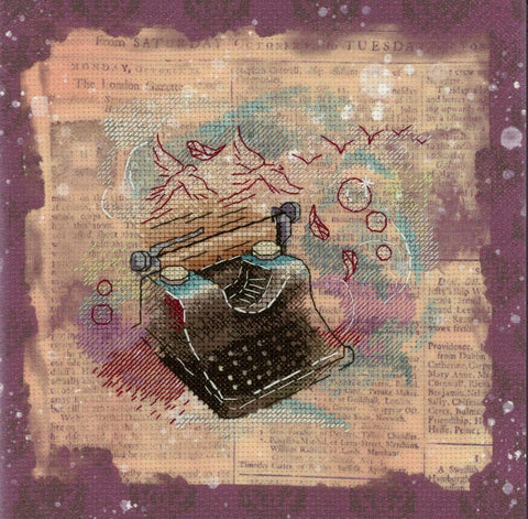 Cross Stitch Kit “I’m Writing to You…” Full Set, Multicolor Embroidery Kit by MP Studia, Beginner-Friendly Home Decor Craft