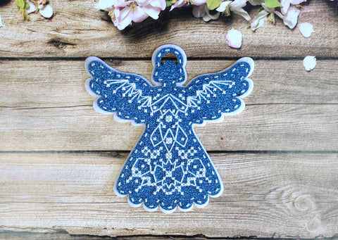 Cross Stitch Kit Angel Design, 11 x 11 cm Beginner Embroidery Project by MP Studia, Decorative Wall Art Craft Kit