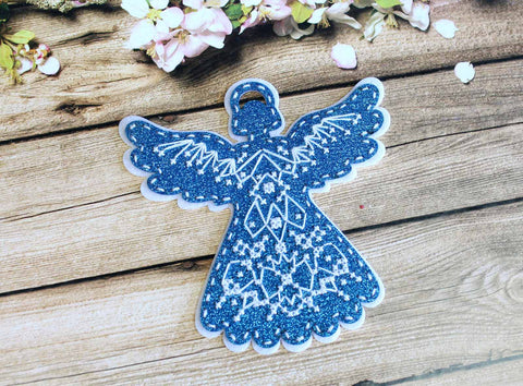 Cross Stitch Kit Angel Design, 11 x 11 cm Beginner Embroidery Project by MP Studia, Decorative Wall Art Craft Kit