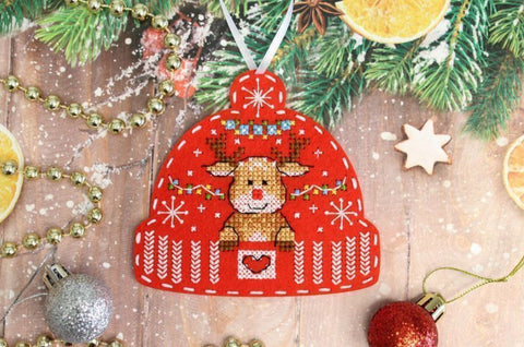 Cross Stitch Kit with Nordic Motif, Complete Embroidery Set for Beginners and Advanced Crafters, MP Studia Multi-Color DIY Craft Kit