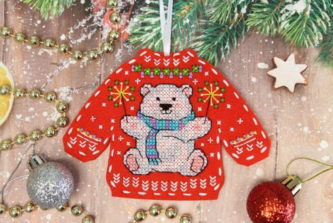 Favorite Sweater Cross Stitch Embroidery Kit, MP Studia, Clear Pattern for Beginners and Advanced Stitchers, Home Decor