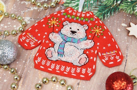 Favorite Sweater Cross Stitch Embroidery Kit, MP Studia, Clear Pattern for Beginners and Advanced Stitchers, Home Decor