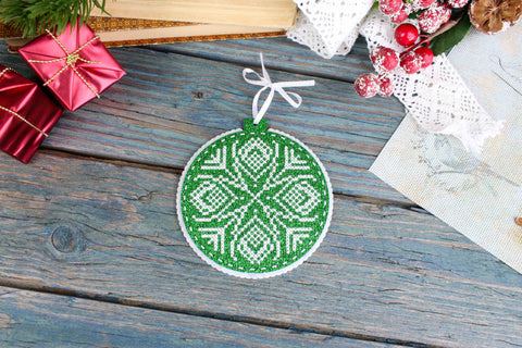 Cross Stitch Kit with Pine Tree Motif and Prepared Pattern, MP Studia, Nature-Inspired Home Decor Embroidery